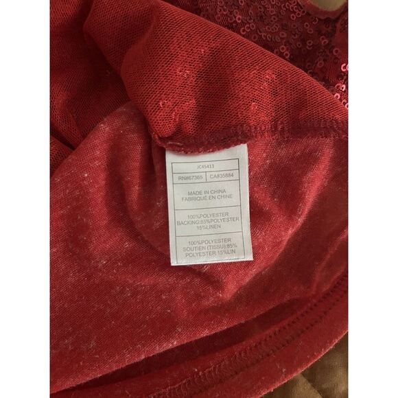 Jacks Women's Red Sequin Tank Top Size Small - Picture 5 of 5